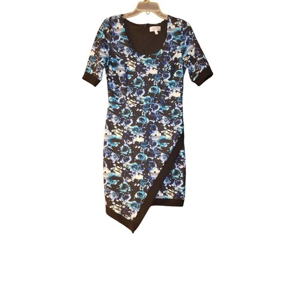 Marilyn Monroe Dress Womens M Modern Abstract Colorful Zip Back Short Sleeve - Picture 1 of 16